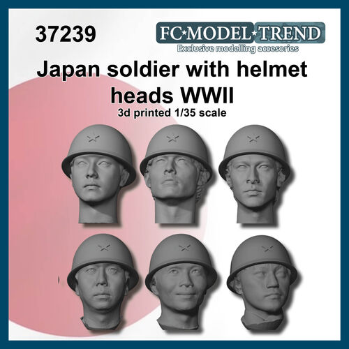 37239 Cabezas soldado japons WWII con casco, escala 1/35