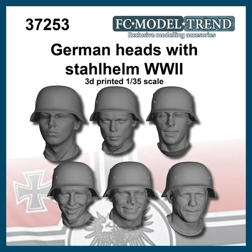 37253 Cabezas con casco, Alemania WWII, escala 1/35.