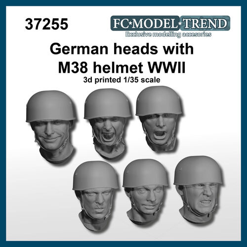 37255 Cabezas con casco M38, Alemania WWII, escala 1/35.
