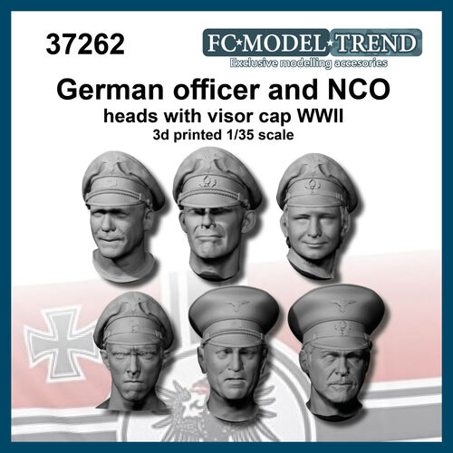 37262 Cabezas oficiales Alemania WWII, escala 1/35.
