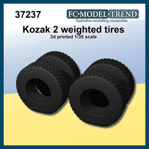 37237 Kozak 2 weighted tires, 1/35 scale.