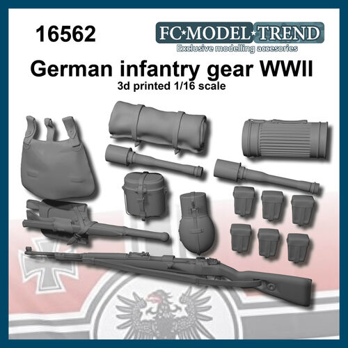 16562 German infantry gear WWII, 1/16 scale.