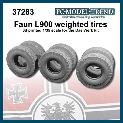 37283 Faun L900 weighted tires, 1/35 scale.