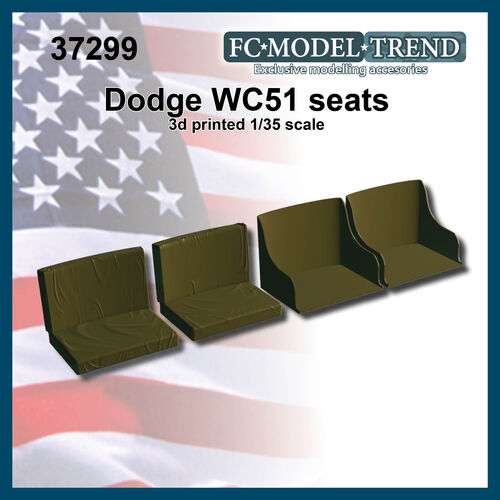 37299 Dodge WC51 seats. 1/35 scale.