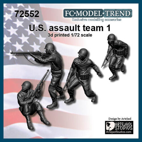 72552 US WWII assault team 1, 1/72 scale.