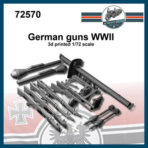72570 Armas porttiles alemanas WWII, escala 1/72.