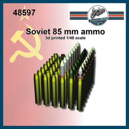 48597 Soviet 85mm rounds, 1/48 scale.