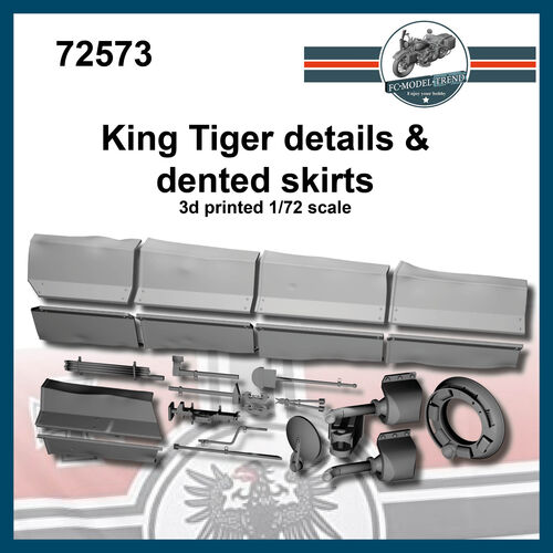 72573 King Tiger, detalles, escala 1/72.