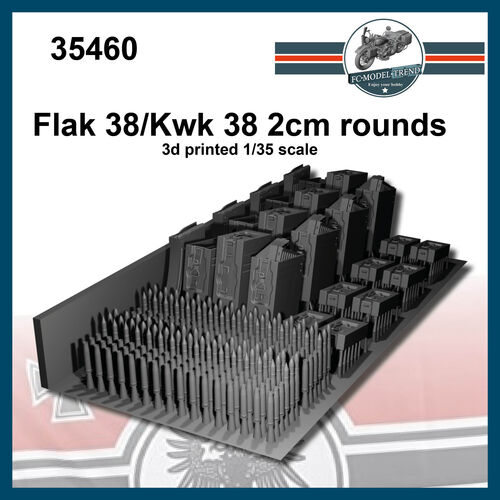 35460 Flak 38/Kwk 38 ammo, 1/35 scale.