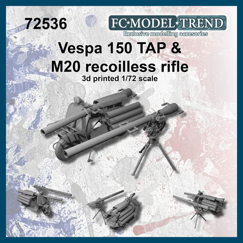 72536 Vespa 150 TAP & M20 recoiless rifle. Escala 1/72.