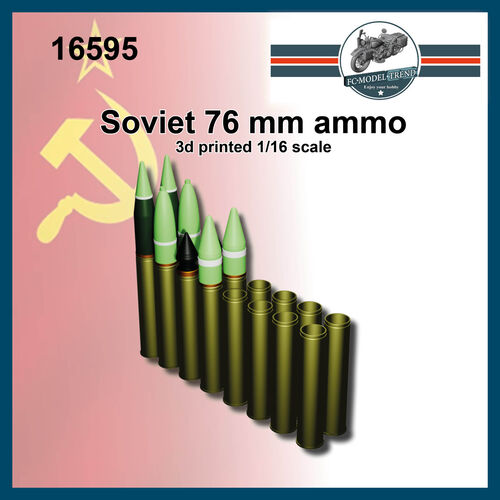 16595 Soviet 76mm rounds, 1/16 scale.