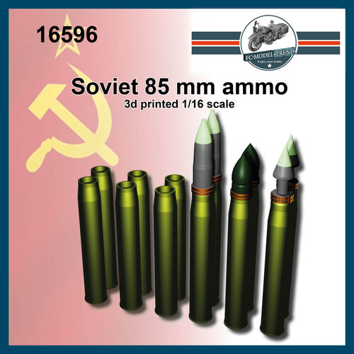 16596 Soviet 85mm rounds, 1/16 scale.