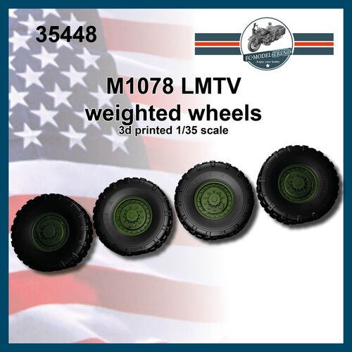 35448 M1078 LMTV weighted wheels, 1/35 scale.