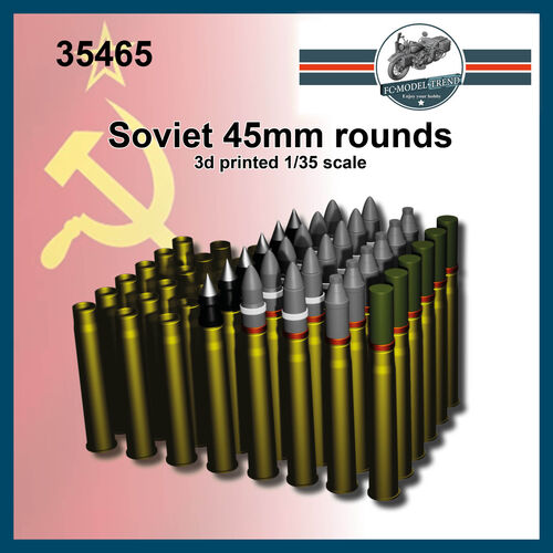 35465 Soviet 45mm rounds, 1/35 scale.