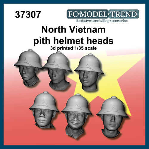 37007 Cabezas con casco Vietnam, escala 1/35.