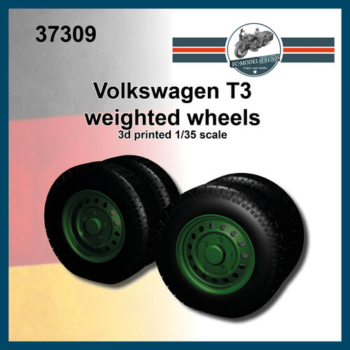 37309 Volkswagen T3, weighted wheels, 1/35 scale.