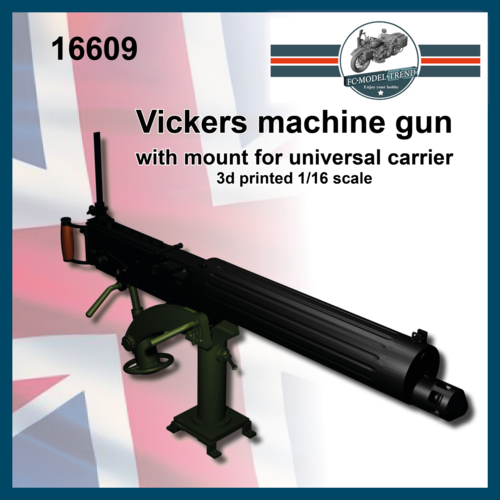 16609 Vickers machine gun with Universal carrier mount, 1/16 scale.