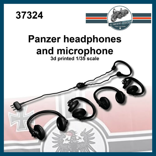 37324 Panzer headphones and microphone, 1/35 scale.