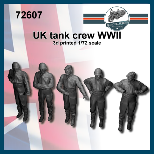 72607 Tripulacin de tanque UK WWII, escala 1/72.