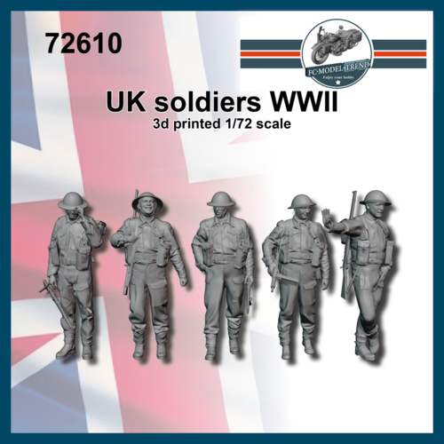 72610 British soldiers WWII, 1/72 scale.