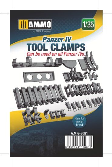 AMMO8081 Panzer IV tool clamps 3d 1/35 scale.