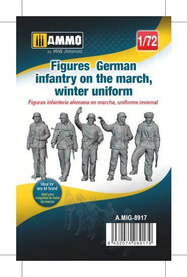 AMMO8917 Infantería Wehrmacht, uniforme de invierno, escala 1/72.