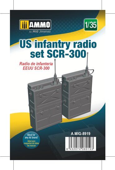 AMMO8919 Radios USA WWII SCR300, escala 1/35