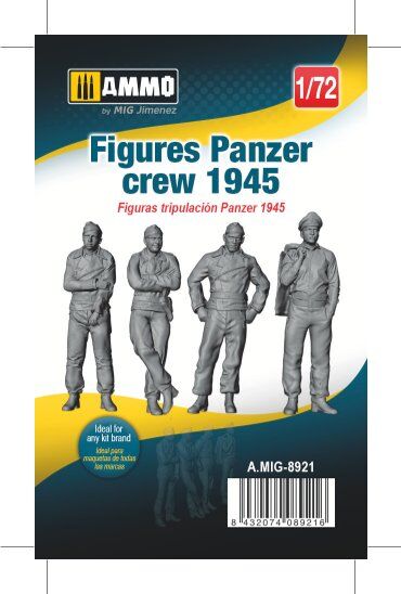 AMMO8921 Tripulación de carro alemana 1945, escala 1/72
