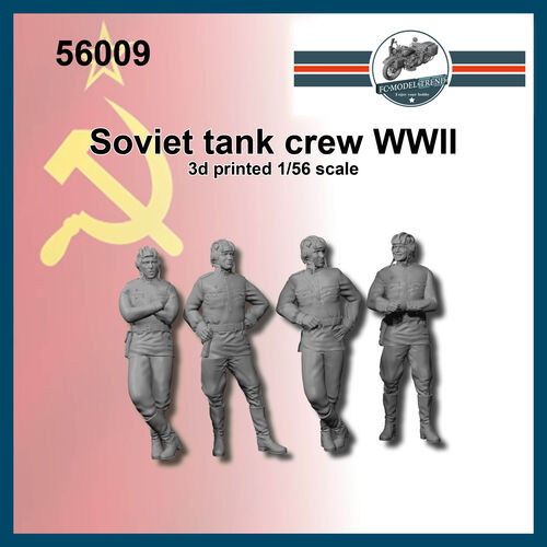 56009 Soviet tank crew WWII, 1/56 scale.