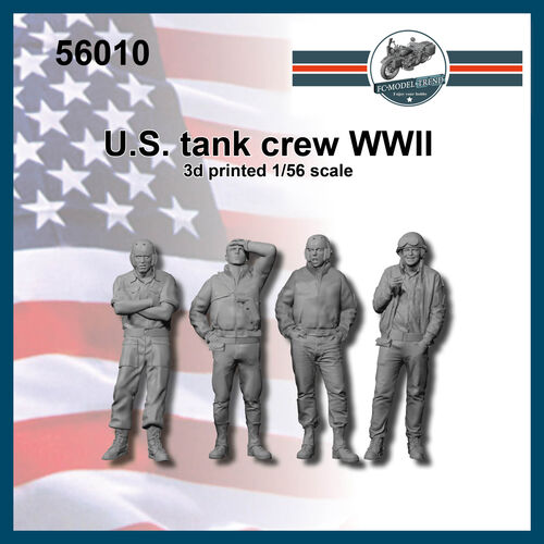 56010 US tank crew WWII, 1/56 scale.