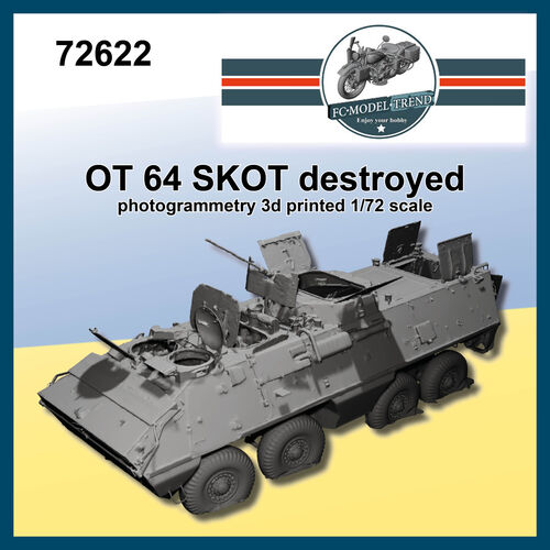 72622 OT 64 SKOT destruido, escala 1/72.