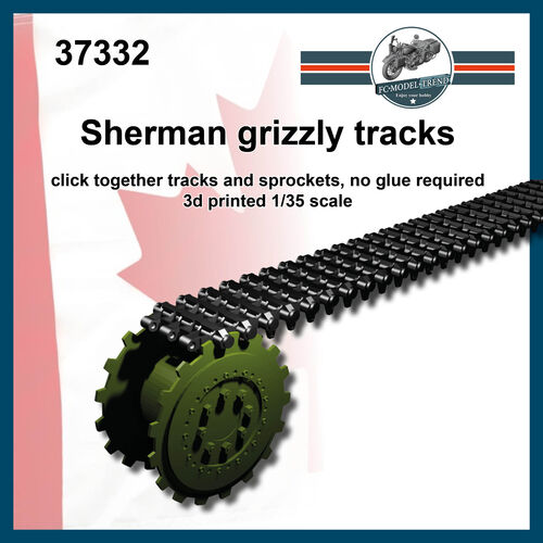 37332 M4 Grizzly tracks and sprocket, 1/35 scale.