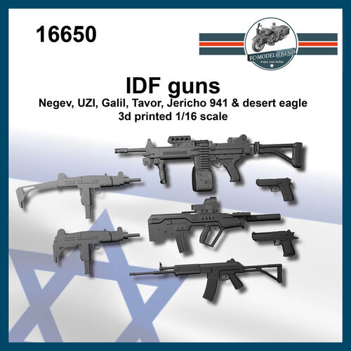 16650 IDF guns, 1/16 scale.