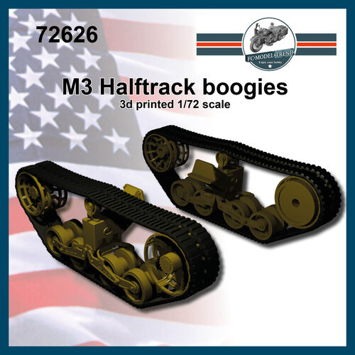 72626 M3 halftrack boogies, 1/72 scale.