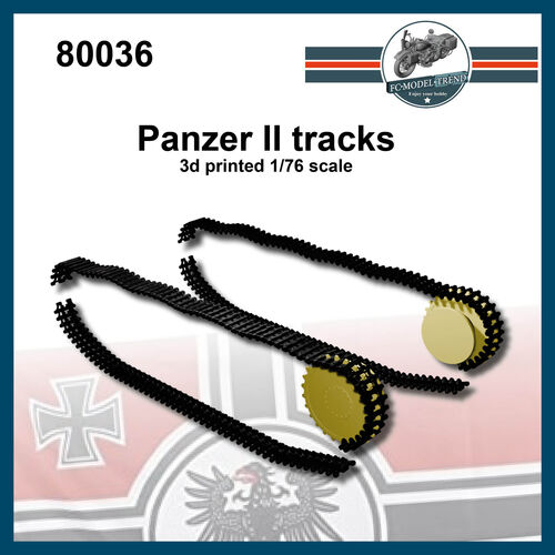 80036 Panzer II tracks, 1/76 scale.