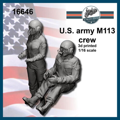 16646 M113 USA modern crew, 1/16 scale.